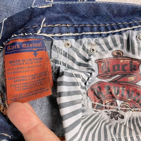 Rock Revival Ciel Easy Capri Med Wash Cropped Jeans Capri Pants 29 - Picture 5 of 15